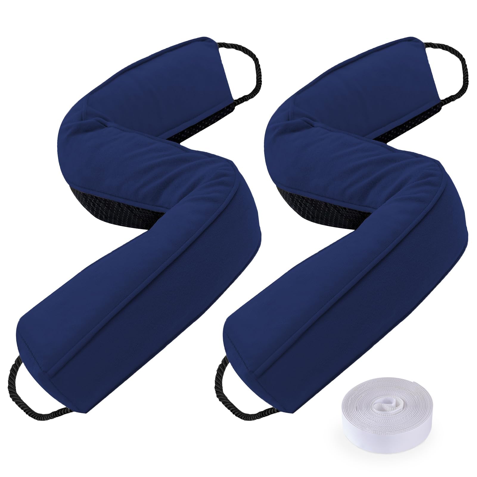 Sunolga Door Draft Stopper with Removable Cover, 20", Black, 2-Pack