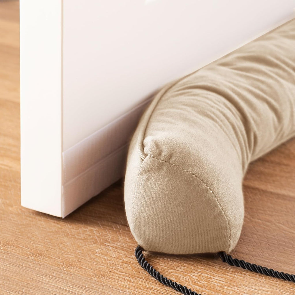 Sunolga Door Draft Stopper with Removable Washable Cover, 36", Beige