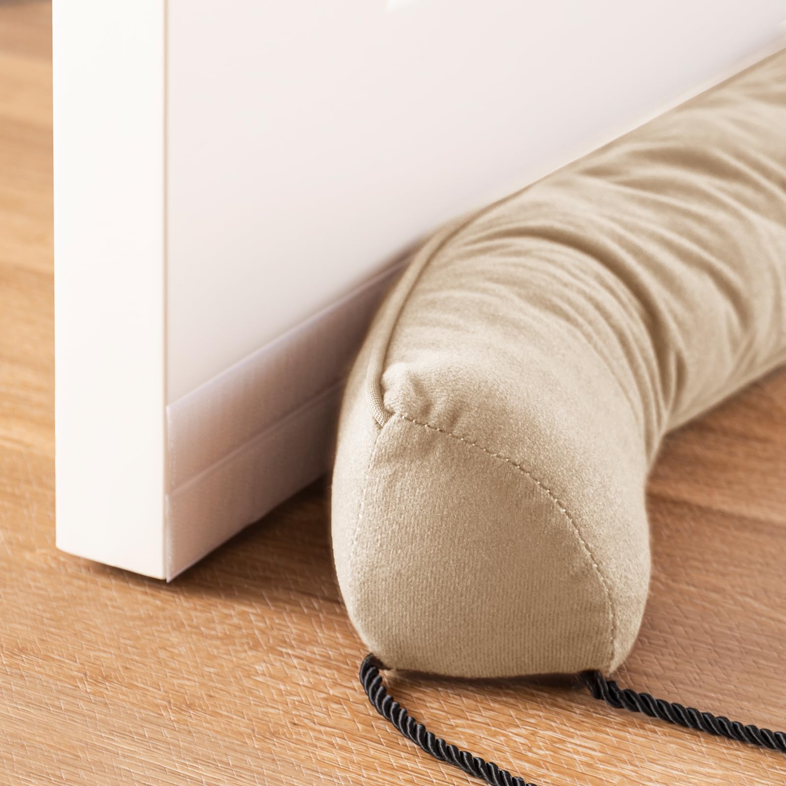 Sunolga Door Draft Stopper with Removable Washable Cover, 36", Beige