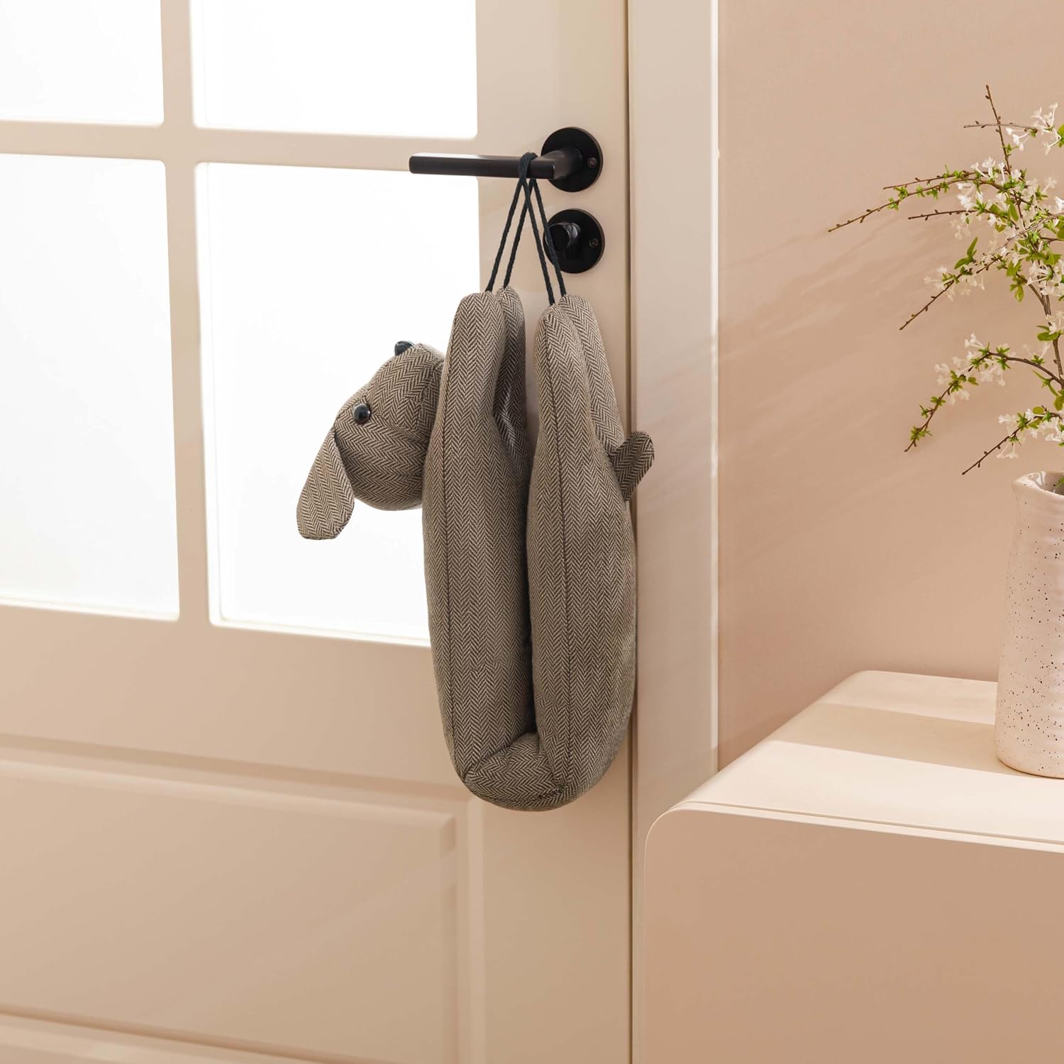 Sunolga Door Draft Stopper Blocks Hot and Cold Air, 38", Brown Dog