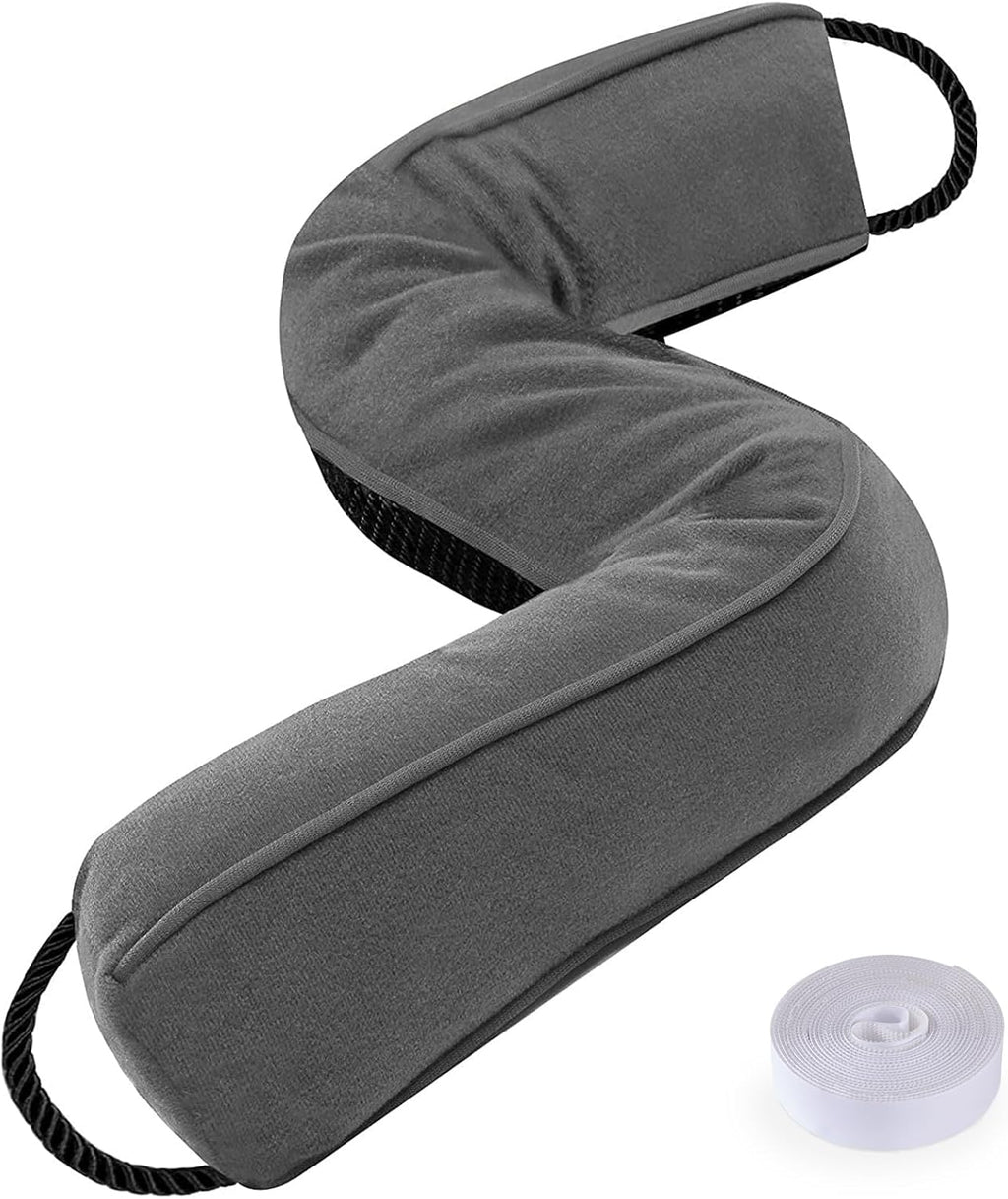 Sunolga Door Draft Stopper, Removable Washable Cover, 18", Gray
