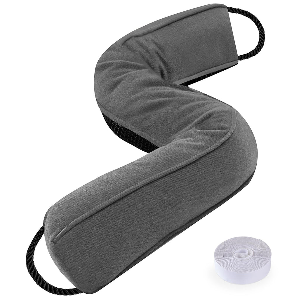 Sunolga Door Draft Stopper, Removable Washable Cover, 18", Gray