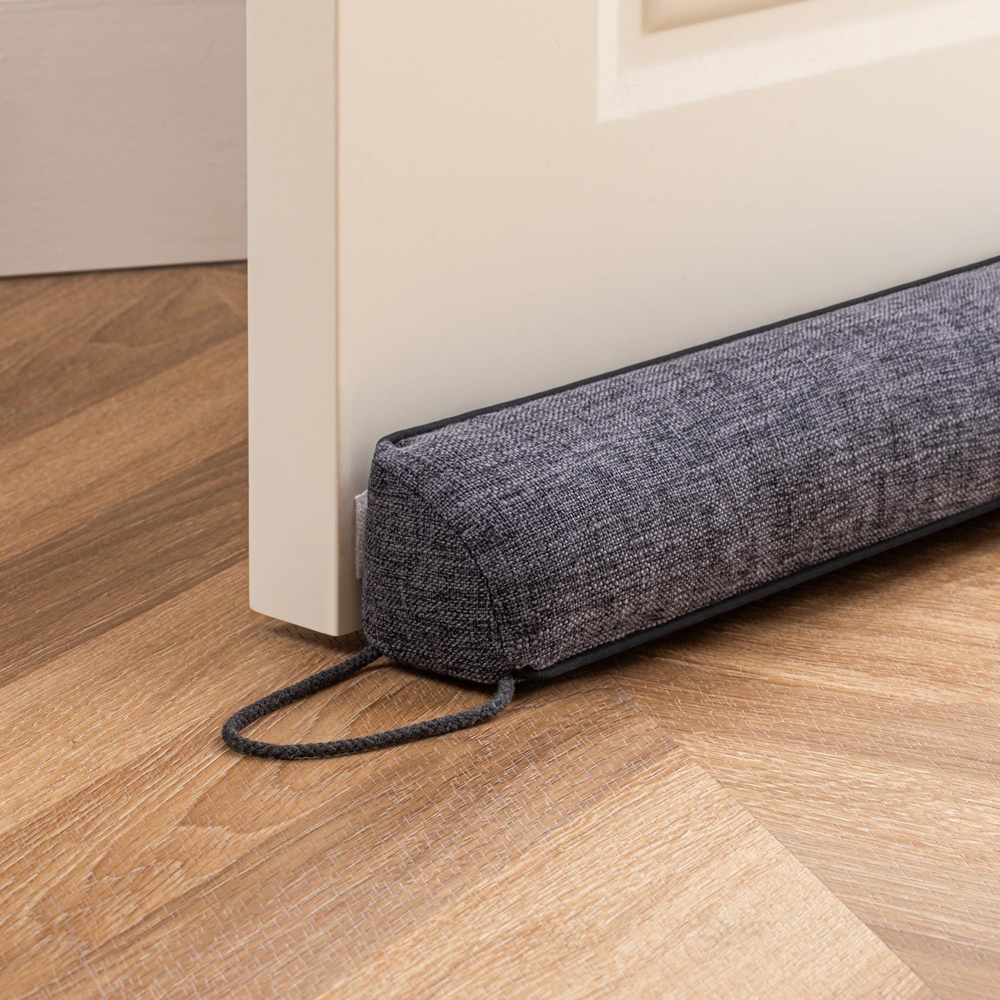 Sunolga Linen Door Draft Stopper, Removable Washable Cover, 36", Beige