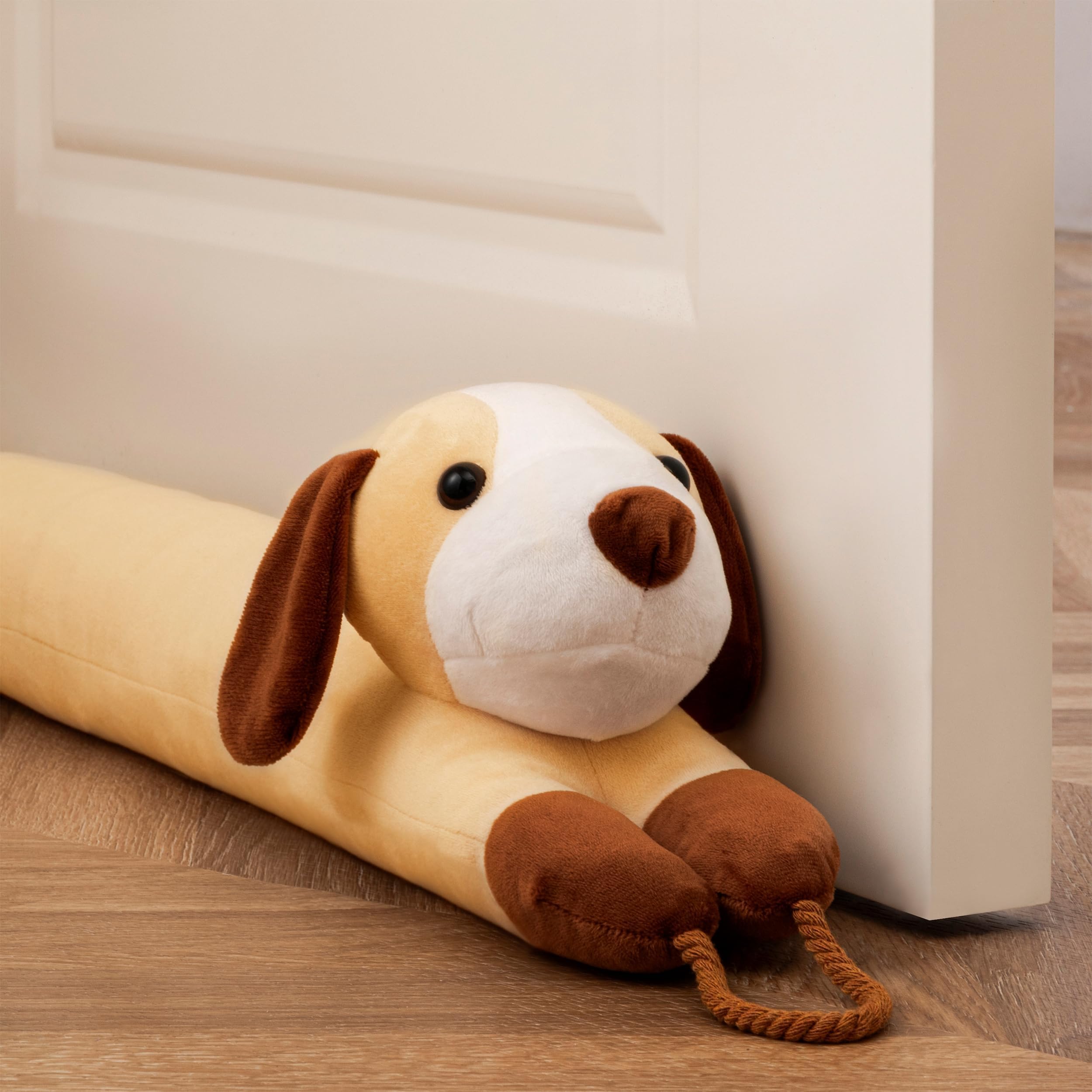 Sunolga Door Draft Stopper Blocks Hot and Cold Air, 38", Brown Dog