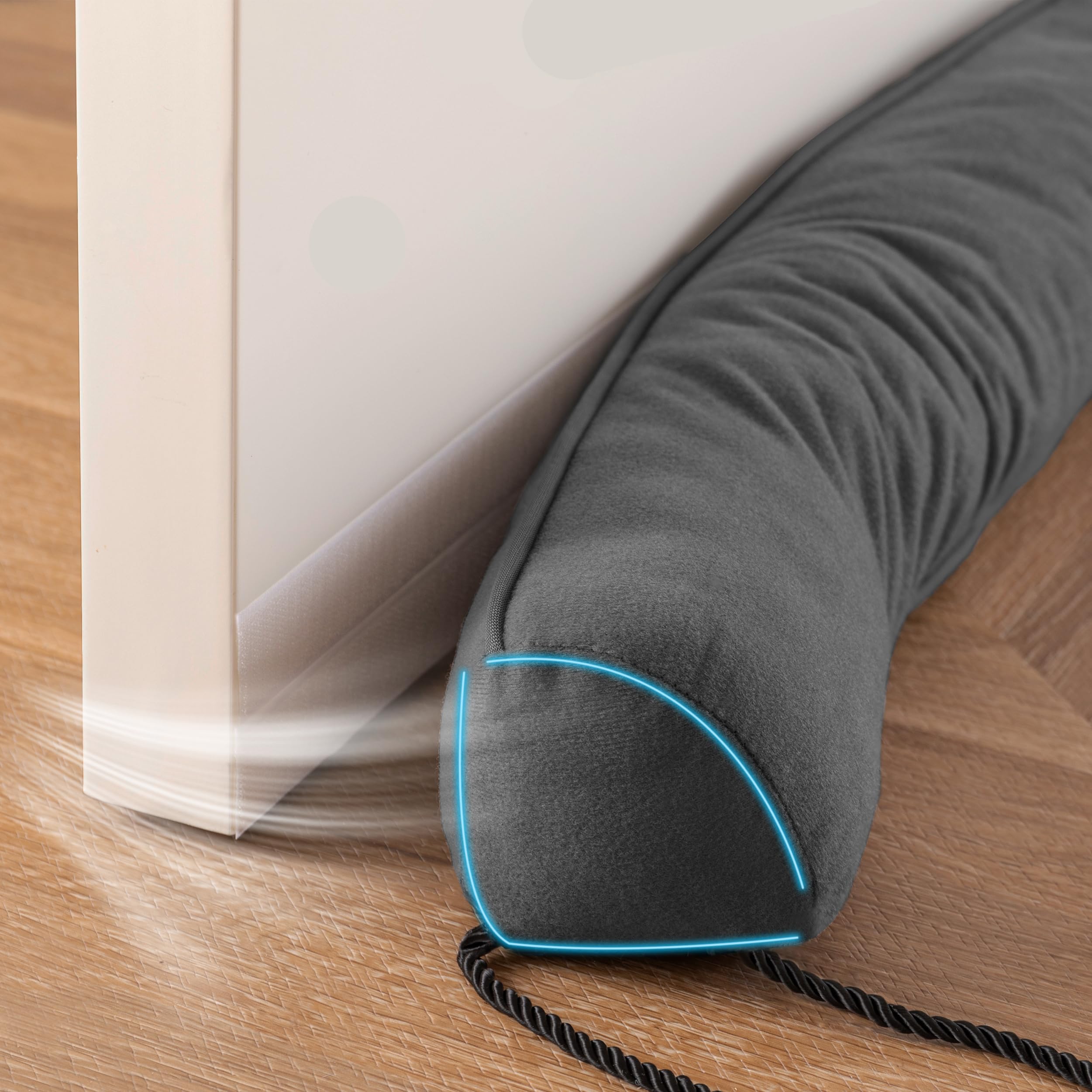 Sunolga Door Draft Stopper with Removable Washable Cover, 36", Beige