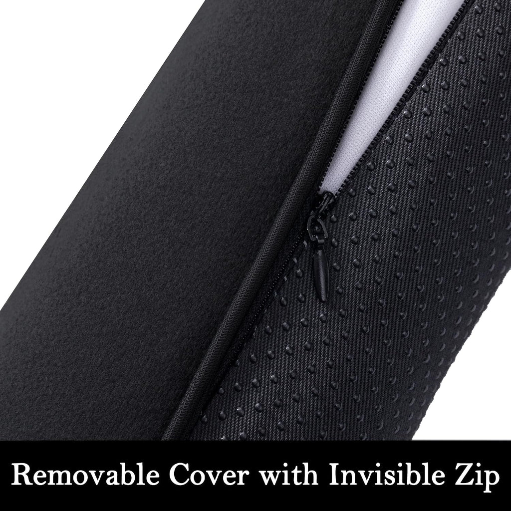 Sunolga Door Draft Stopper with Removable Cover, 20", Black, 2-Pack