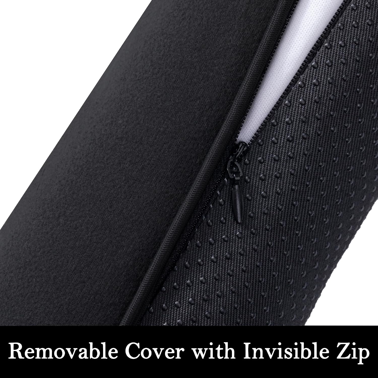 Sunolga Door Draft Stopper with Removable Cover, 20", Black, 2-Pack