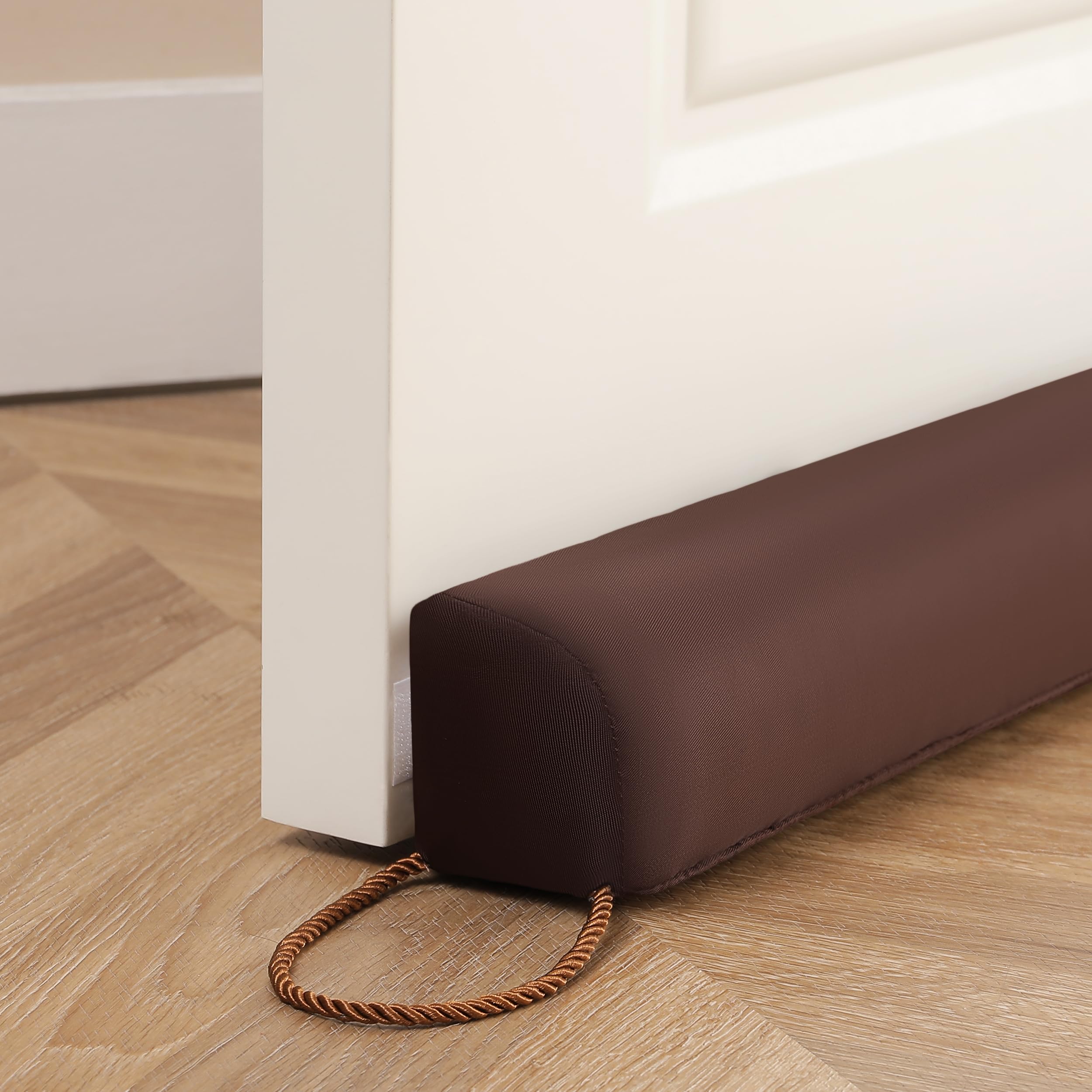 Sunolga Water Resistant Door Draft Stopper, Removable Cover, 36", Beige