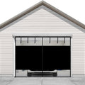 Sunolga 8x7 Ft Privacy Garage Door Screen for 1-Car Garage, Heavy Duty Magnetic Screen Door with Strong Magnets and Strapping Tapes, Hands-Free Mesh for Patio and Porch, Black