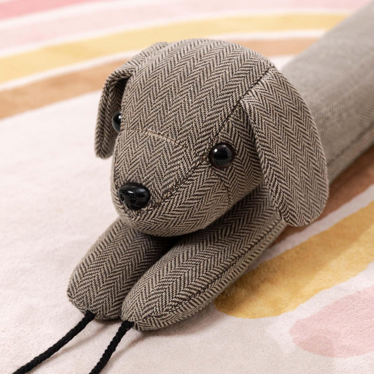 Sunolga Door Draft Stopper Blocks Hot and Cold Air, 38", Brown Dog