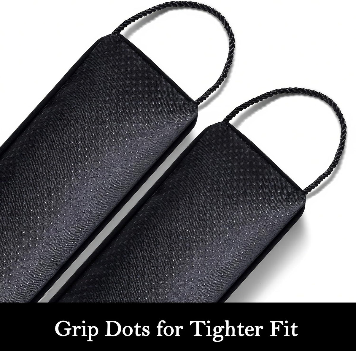 Sunolga Door Draft Stopper with Removable Cover, 20", Black, 2-Pack
