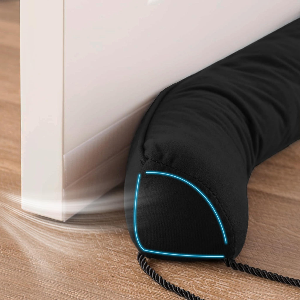 Sunolga Door Draft Stopper with Removable Washable Cover, 36", Beige