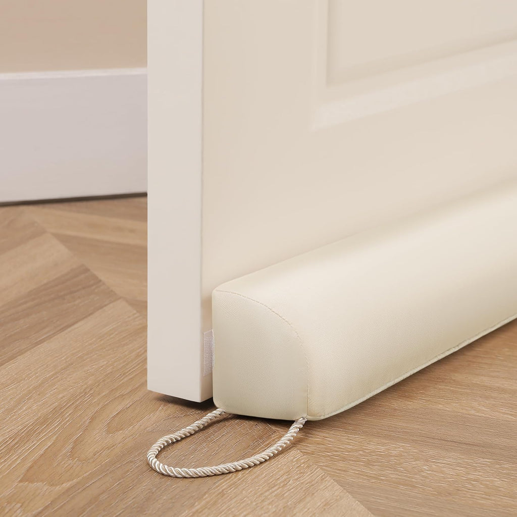 Sunolga Water Resistant Door Draft Stopper, Removable Cover, 36", Beige