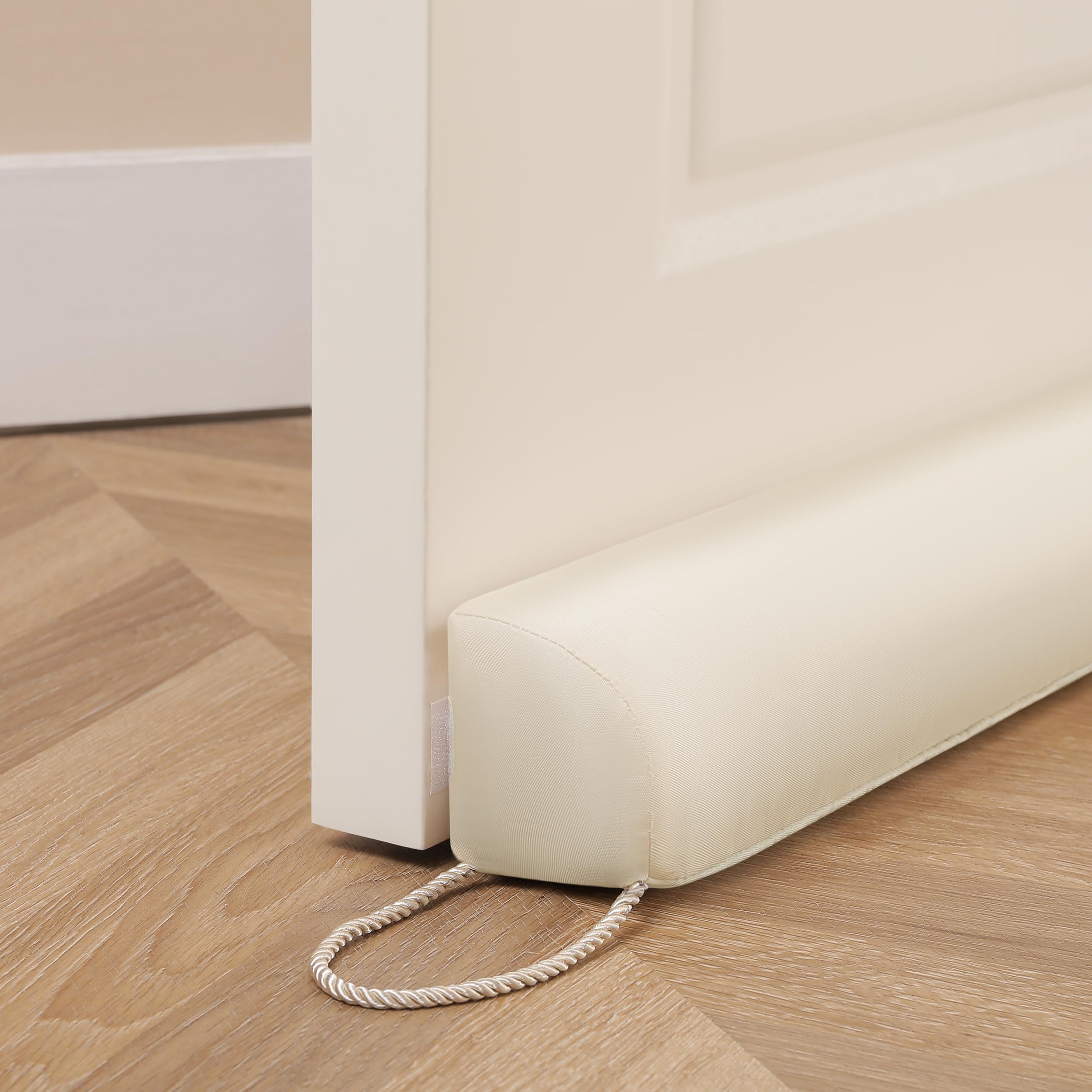 Sunolga Water Resistant Door Draft Stopper, Removable Cover, 36", Beige