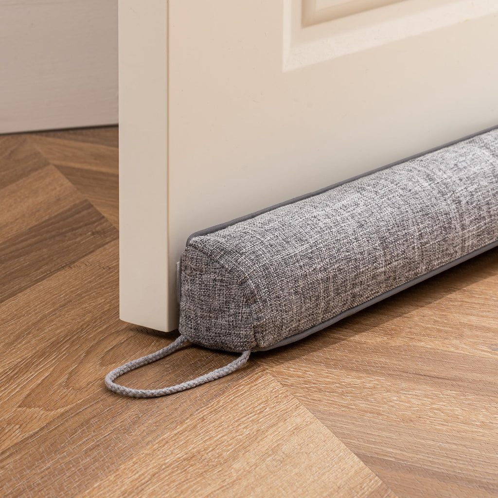 Sunolga Linen Door Draft Stopper, Removable Washable Cover, 36", Beige