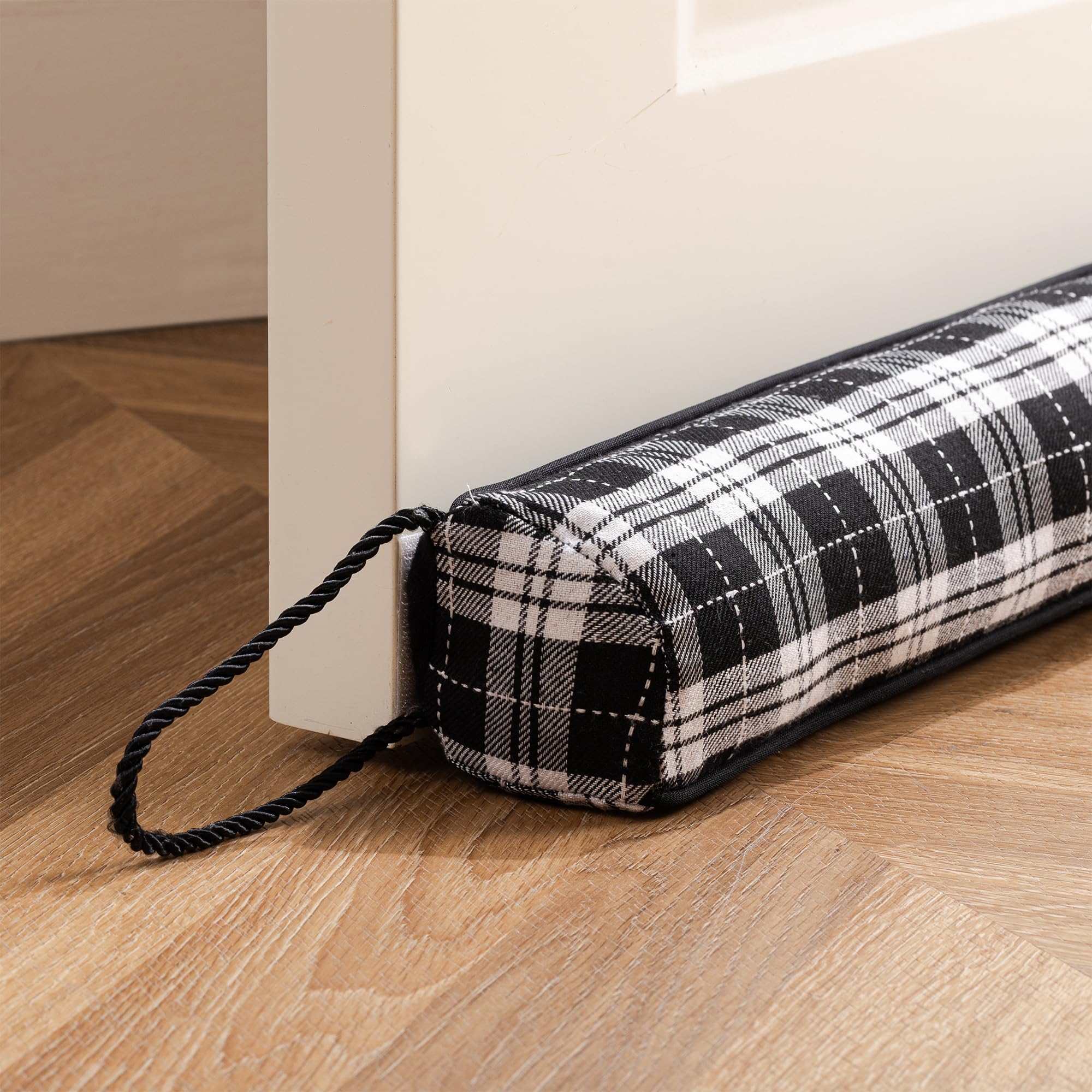 Sunolga Door Draft Stopper with Removable Washable Cover, 36", Beige