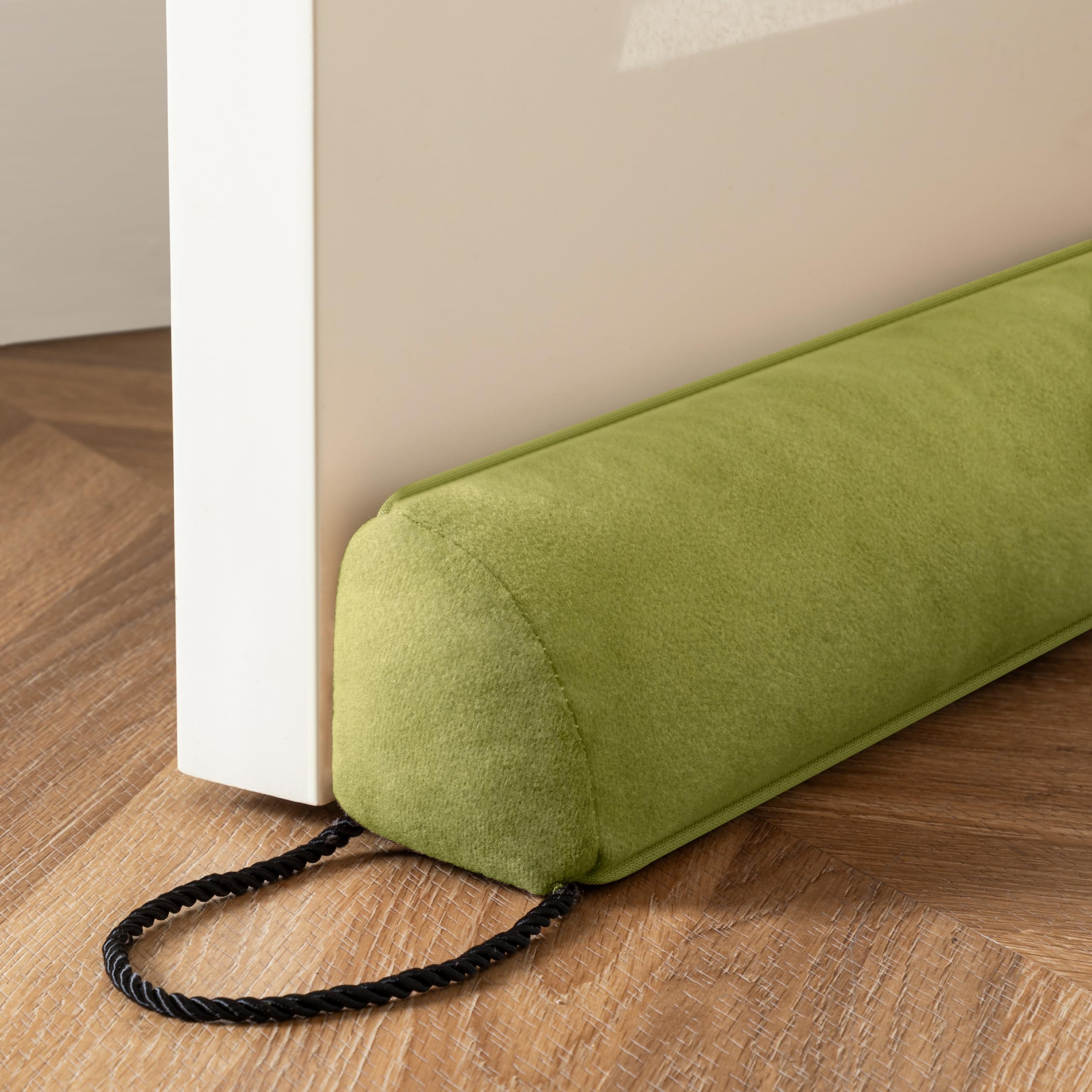 Sunolga Door Draft Stopper with Removable Washable Cover, 36", Beige