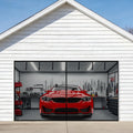 Sunolga Garage Door Screen for 1 Car, 8x7FT, Black
