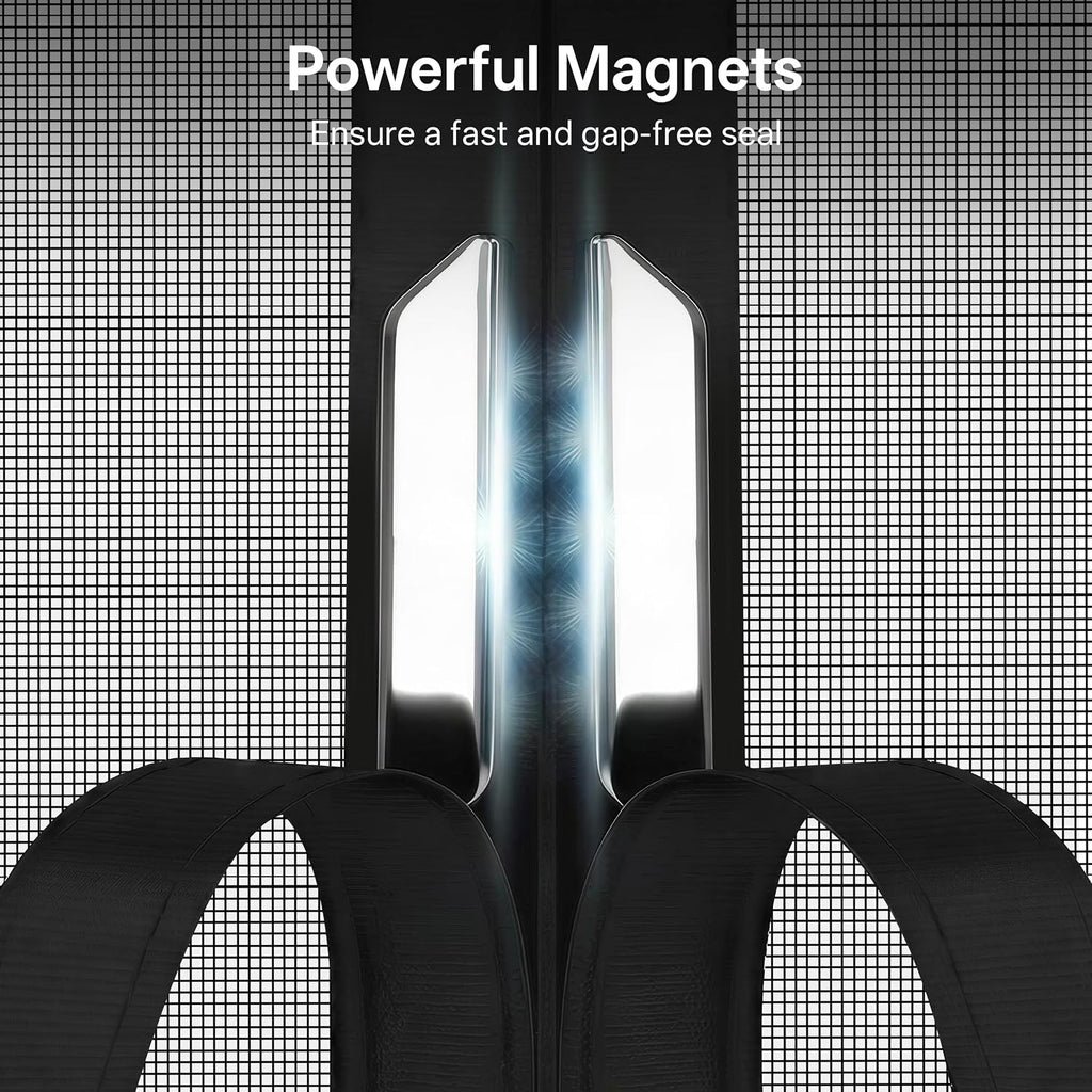 Sunolga Garage Door Screen for 1 Car, 8x7FT, Black