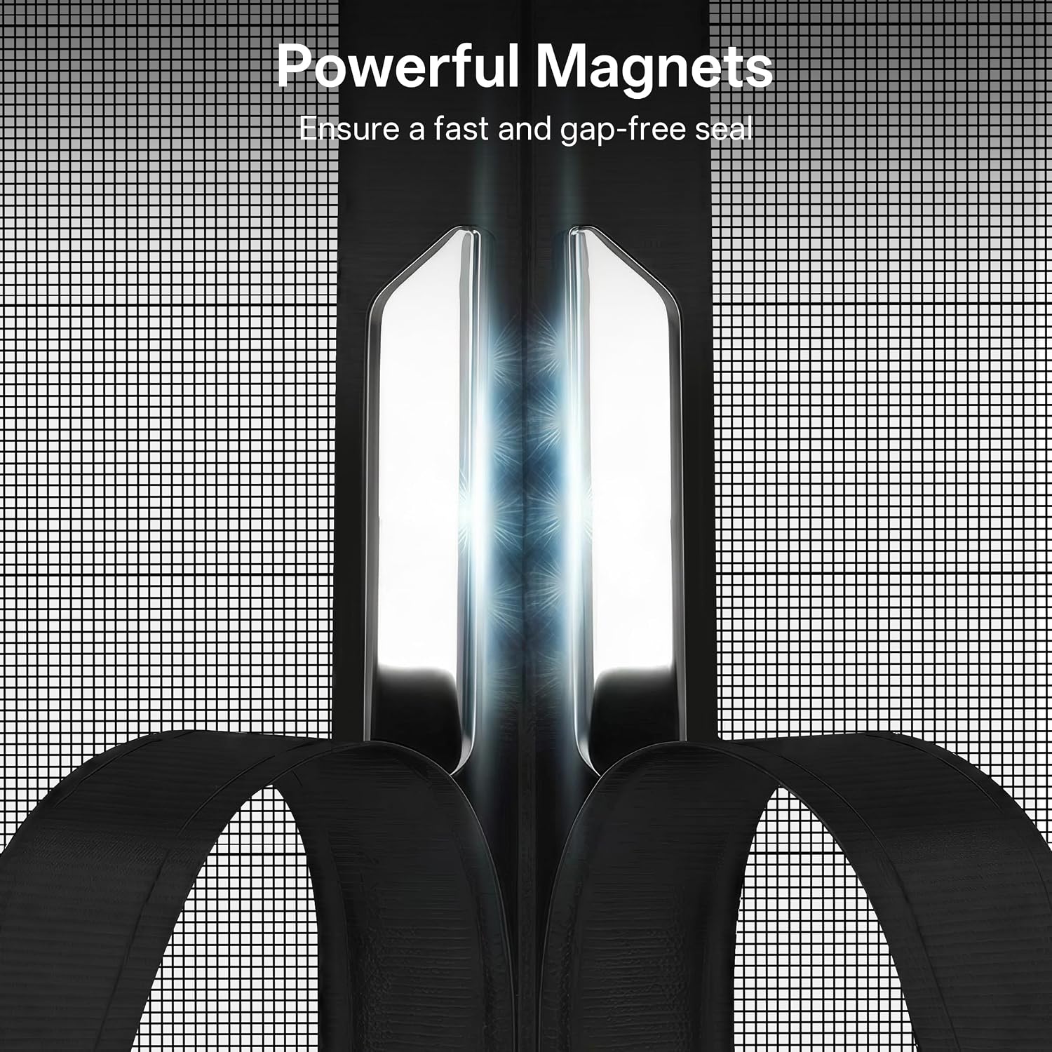 Sunolga Garage Door Screen for 1 Car, 8x7FT, Black